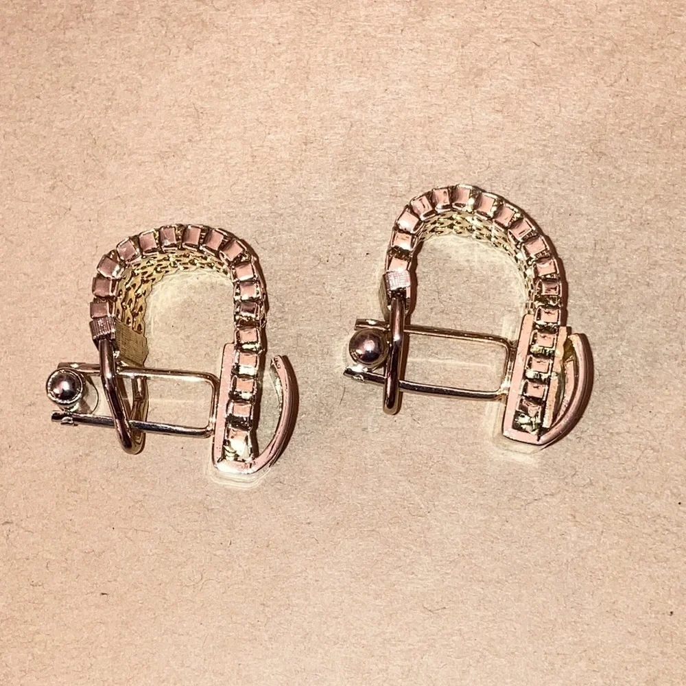🐸 Men’s Goldtone Chain/Belt CUFFLINKS; As Is